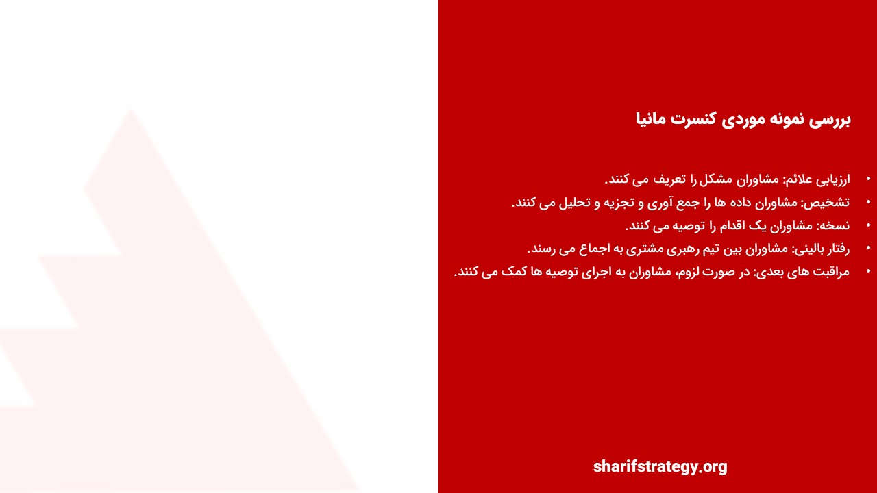 بررسی موردی مشاوره مدیریت