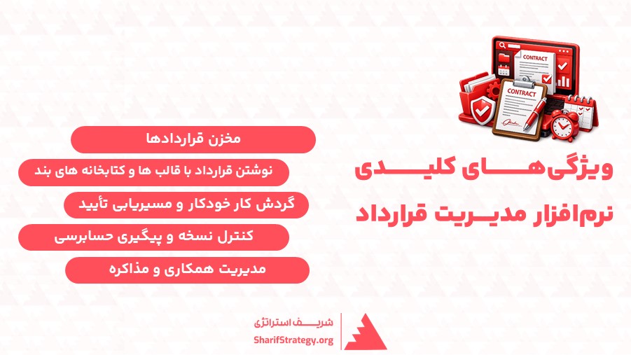ویژگی‌های کلیدی نرم‌افزار مدیریت قرارداد