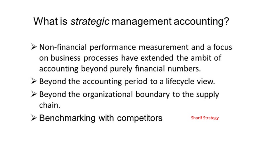حسابداری مدیریت استراتژیک با استفاده از یک سری تکنیک ها ارزیابی می شود. در راستای تحقق استفاده از تکنیک های حسابداری مدیریت استراتژیک، دو شرط از مفهوم استراتژی باید تحقق یابد.