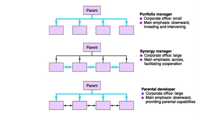 انواع استراتژی های سازمانی در هلدینگ