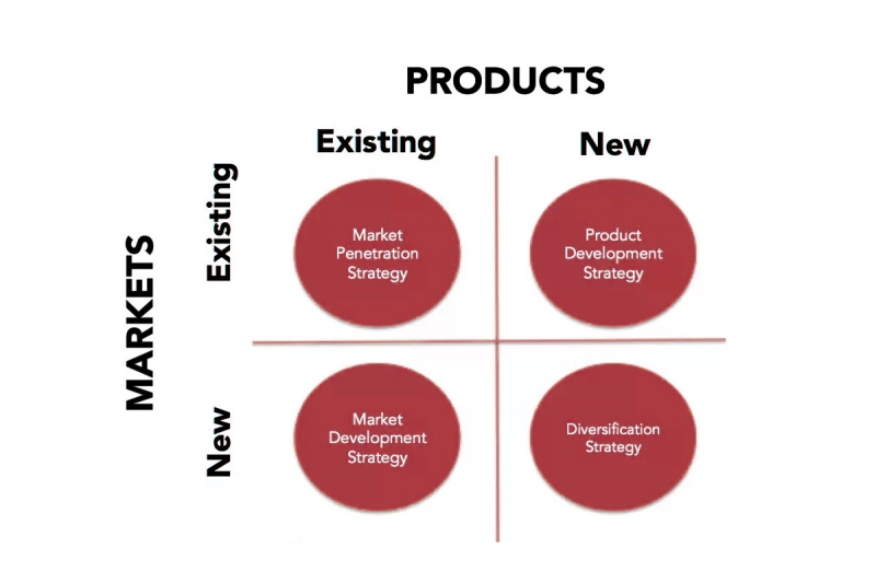 استراتژی توسعه محصول در ماتریس انساف