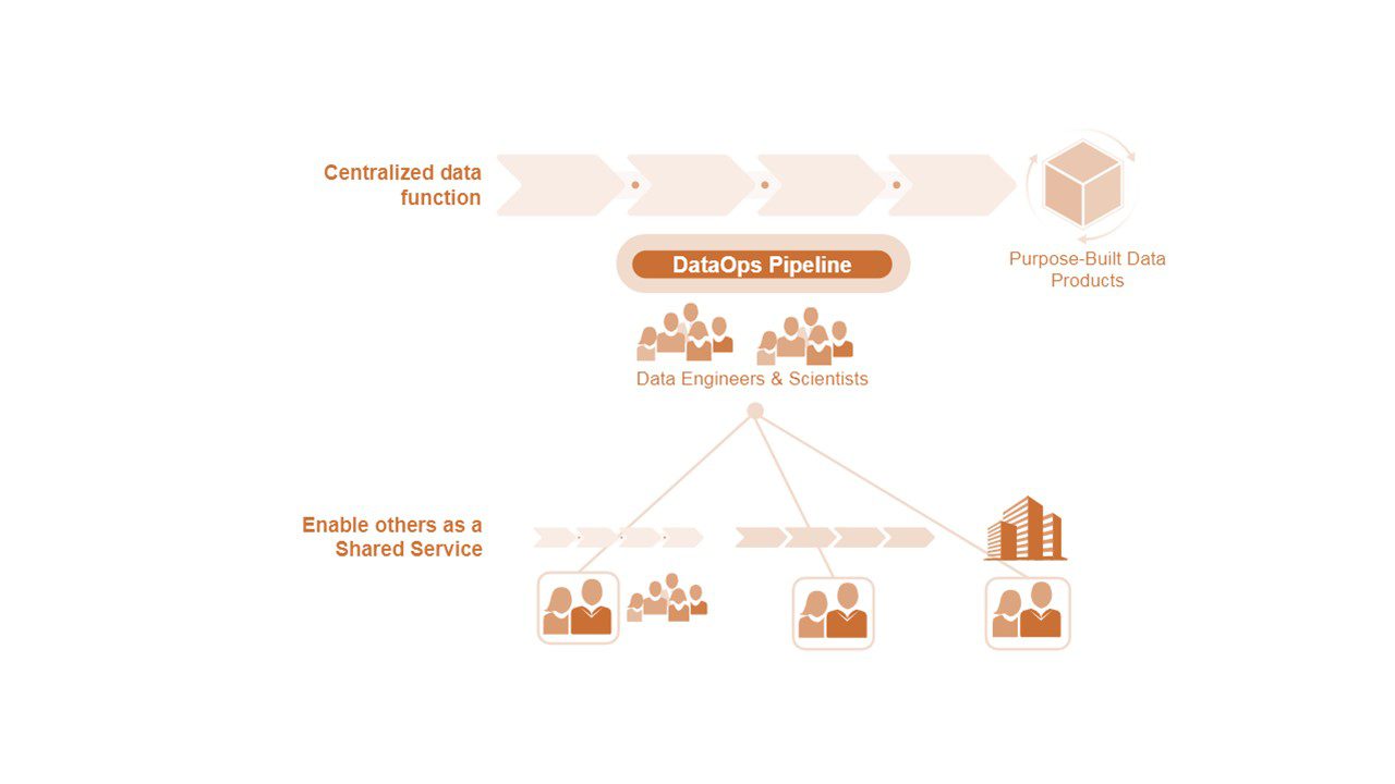 با متمرکز ساز عملکرد داده شروع کنید که از سایر بخش های سازمان به عنوان یک سرویس مشترک پشتیبانی می کند.
