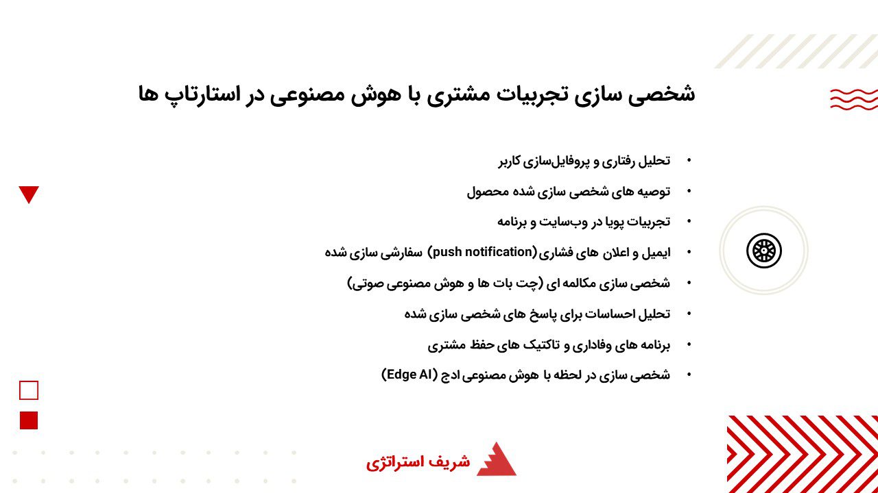 شخصی سازی تجربیات مشتری با هوش مصنوعی در استارتاپ ها